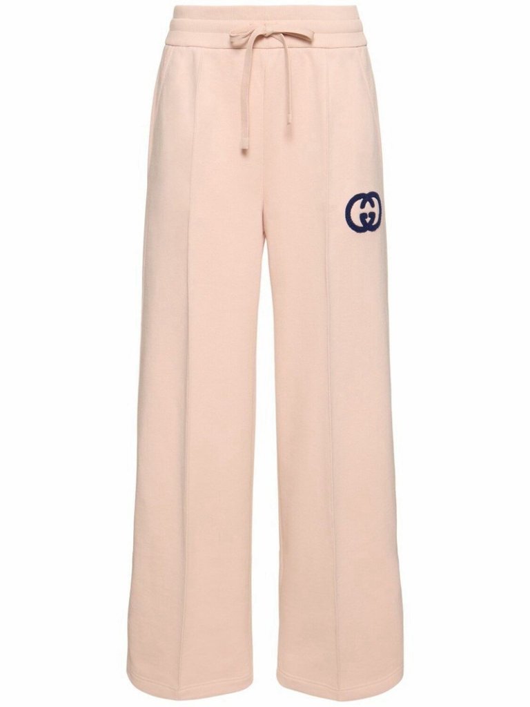 Nwt Gucci Light Felted Cotton Jersey Joggers Sz M 100% Authentic